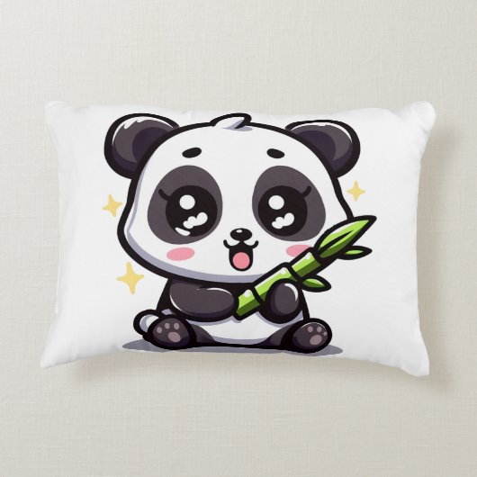 Panda's Bamboe Omhelzing Kussen (Achterkant)