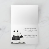 Pandas Bamboo Waterverf Kaart (Binnen)