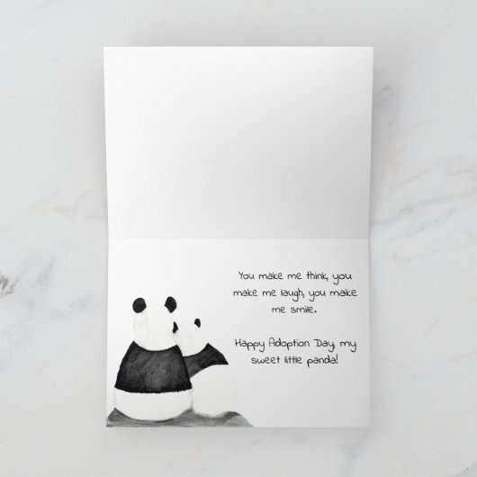 Pandas Bamboo Waterverf Kaart (Binnen)