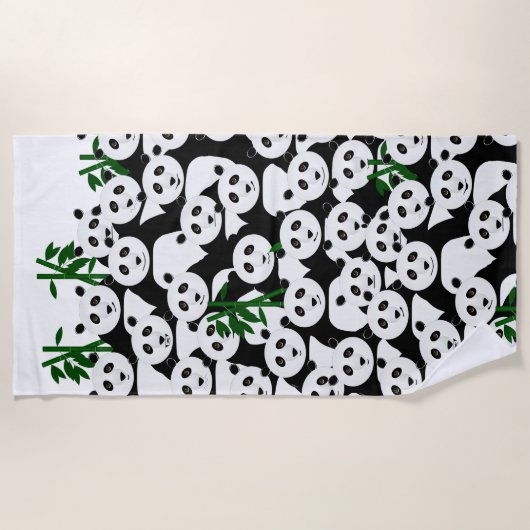 Pandas Beach Towel Strandlaken (Voorkant)