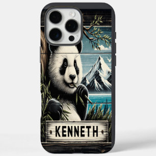 Panda's Bergzicht: Bamboetractatie iPhone 16 Pro Max Hoesje