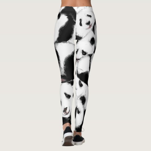 Pandas - Big Hugs - Tekening Leggings (Achterkant)