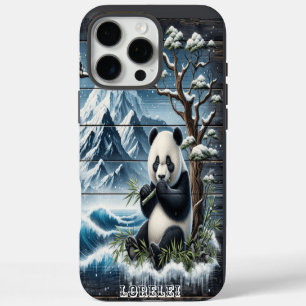 Panda's Bosbescherming: Bamboevoeding iPhone 16 Pro Max Hoesje