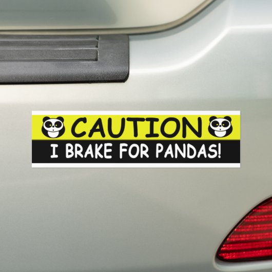 PANDAS BUMPERSTICKER (Op auto)