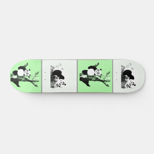 Pandas Checker - groen Persoonlijk Skateboard (Horizontaal)