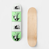 Pandas Checker - groen Persoonlijk Skateboard (Voorkant)