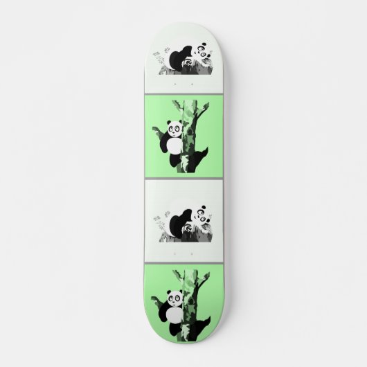 Pandas Checker - groen Persoonlijk Skateboard (Voorkant)