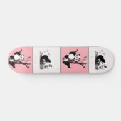 Pandas Checker - Roze Persoonlijk Skateboard (Horizontaal)