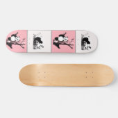 Pandas Checker - Roze Persoonlijk Skateboard (Horizontaal)