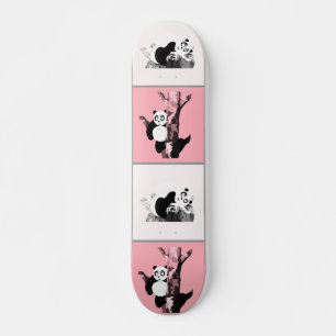 Pandas Checker - Roze Persoonlijk Skateboard