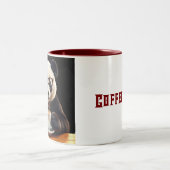 Panda's Coffee Break Tweekleurige Koffiemok (Center)