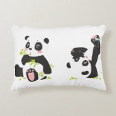 Pandas | Cute Panda Cubes en Little Dragonfly Accent Kussen (Voorkant)
