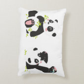 Pandas | Cute Panda Cubes en Little Dragonfly Accent Kussen (Achterkant (Verticaal))