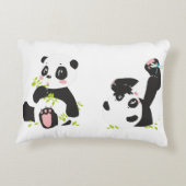 Pandas | Cute Panda Cubes en Little Dragonfly Accent Kussen (Achterkant)