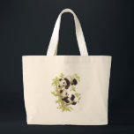 Pandas die in een boom speelt grote tote bag<br><div class="desc">Deze leuke kleine panda's spelen in een bamboeboom. Deze prachtige jongetjes zijn zo lief als ze kunnen zijn en zullen je vermaken met hun griezeligheid.</div>