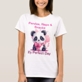 Panda's, dutjes en snacks - Grappig Schattige Pand T-shirt (Voorkant)