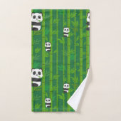 Pandas Eating Bamboo Bad Handdoek (Handdoek)