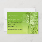 Panda's en Bamboe Bruiloft Save the Date Kaart (Achterkant)