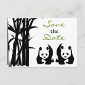 Panda's en Bamboe Huwelijk Save the Date (Voorkant)