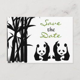 Panda's en Bamboe Huwelijk Save the Date