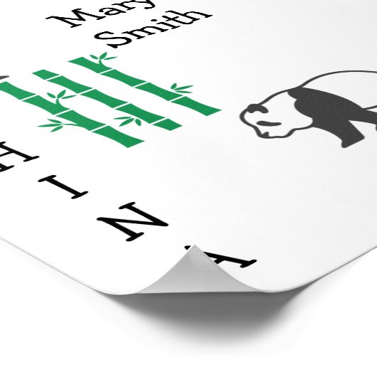 Panda's en bamboes poster (Hoek)