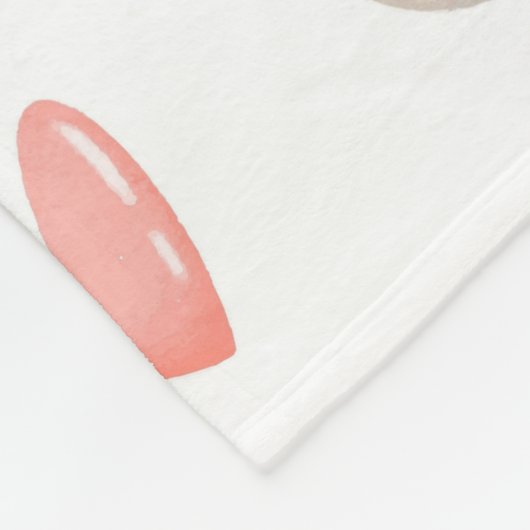 Pandas en hart fleece deken (Hoek)