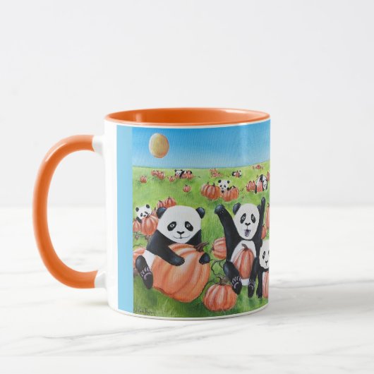 Panda's en pompoenen Herfst Mok (Links)