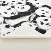 Pandas Family Sherpa Blanket Sherpa Deken (3/4)