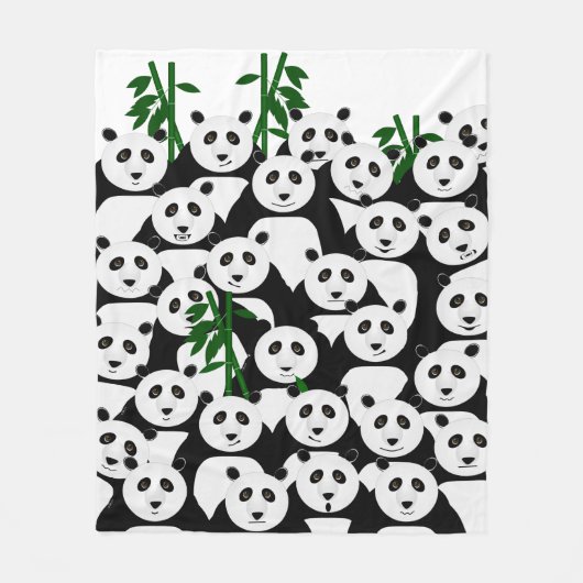 Pandas Fleece Blanket Deken (Voorkant)