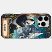 Panda's Forest Hideaway: Bamboe maaltijd Case-Mate iPhone Case (Achterkant (horizontaal))