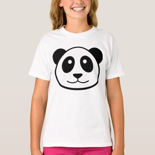 Panda's gezicht t-shirt (Voorkant)
