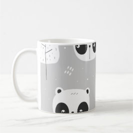 Pandas grijs koffiemok