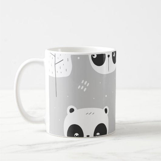 Pandas grijs koffiemok (Links)