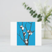 Pandas Hangin uit Briefkaart (Staand voorkant)