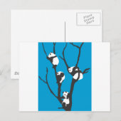 Pandas Hangin uit Briefkaart (Voorkant / Achterkant)