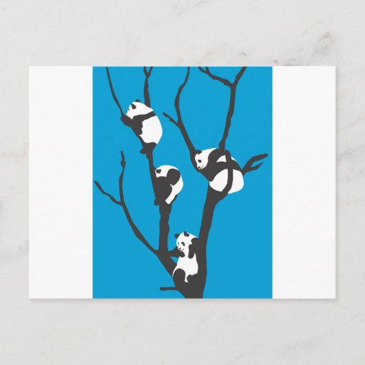 Pandas Hangin uit Briefkaart (Voorkant)