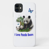 Pandas Hoesje-Mate iPhone 11 Hoesje (Achterkant)
