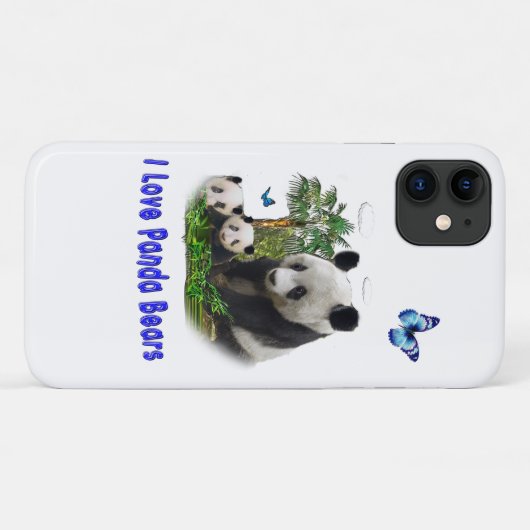 Pandas Hoesje-Mate iPhone 11 Hoesje (Achterkant (horizontaal))