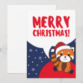 Pandas Hol Feestdagenkaart (Voorkant / Achterkant)