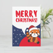 Pandas Hol Feestdagenkaart (Staand voorkant)