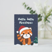 Pandas Hol Feestdagenkaart (Staand voorkant)