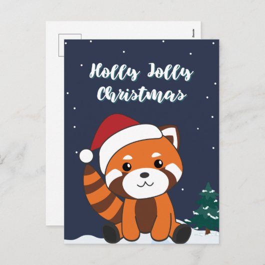 Pandas Hol Feestdagenkaart (Voorkant / Achterkant)