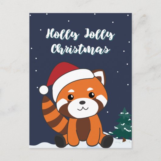 Pandas Hol Feestdagenkaart (Voorkant)