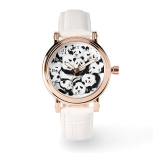 Panda's Horloge Cadeau Gelukkig Gezin