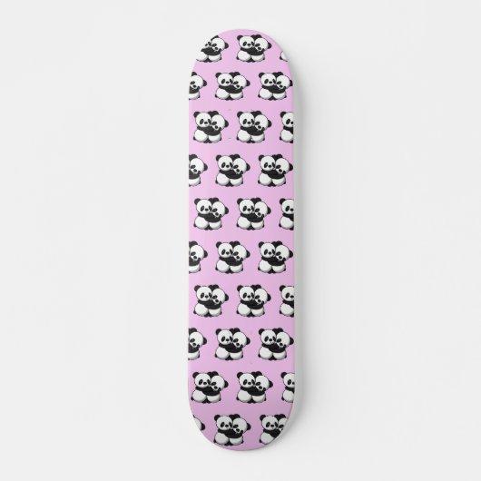 Pandas Hugging Skateboard (Voorkant)