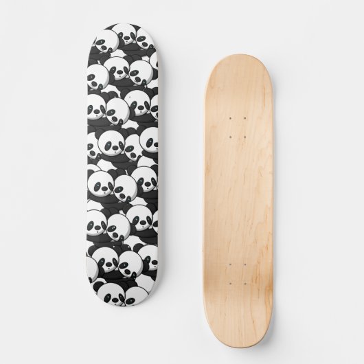 Pandas Hugging Skateboards (Voorkant)