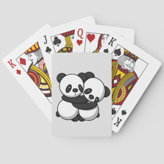 Pandas Hugging-speelkaarten Pokerkaarten (Achterkant)