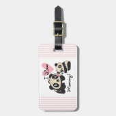 Panda's I de Mama van de Liefde Bagagelabel (Voorkant verticaal)