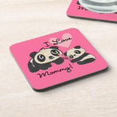 Panda's I de Mama van de Liefde Drankjes Onderzetter (Linkerzijde)