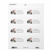 Panda's I de Mama van de Liefde Etiket (Full Sheet)